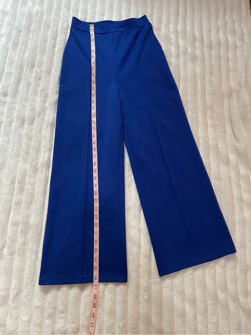 H&M High-Rise Wide Leg Pants in Cobalt Blue - Picture 8 of 14